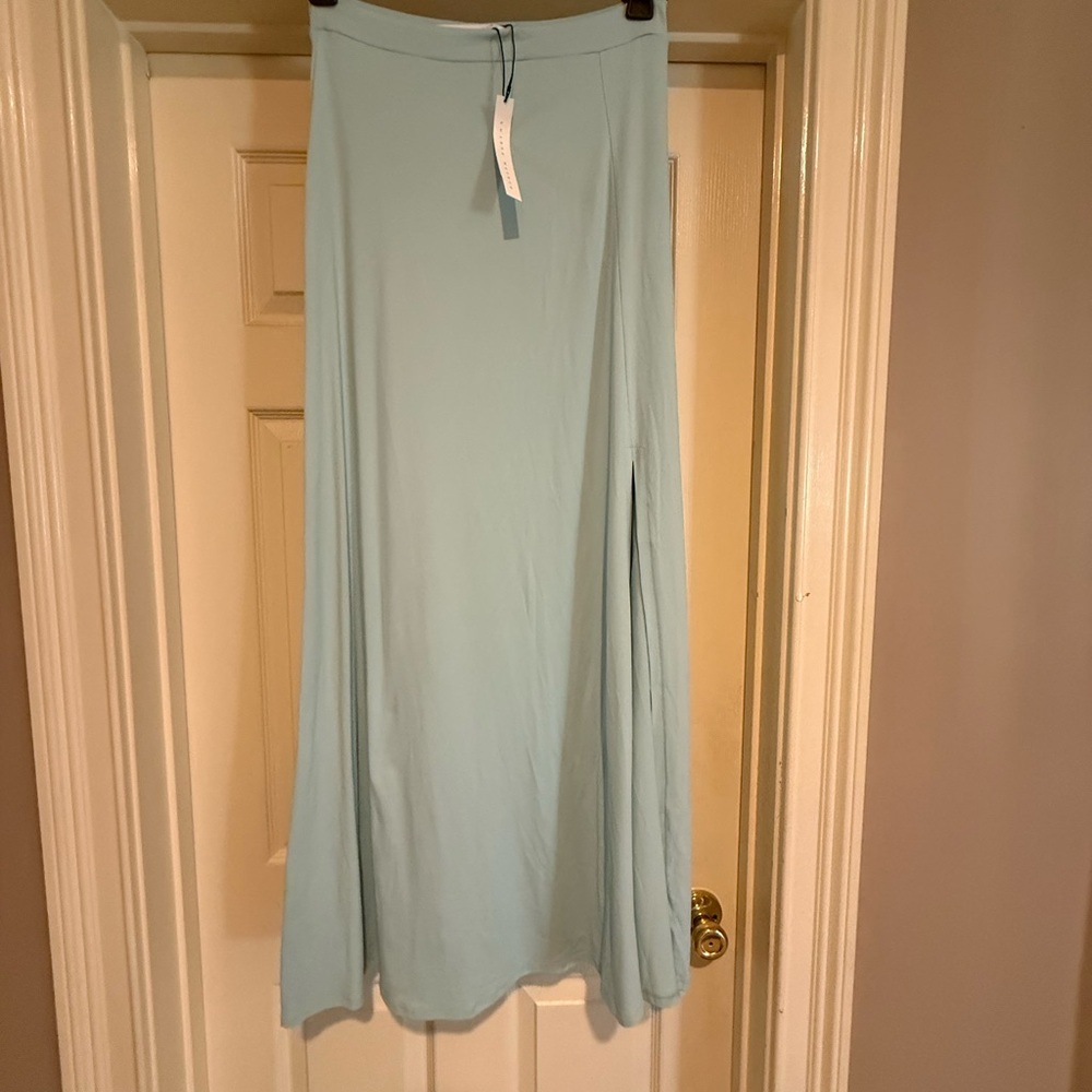 Susana Monaco Maxi Skirt – Light Blue “Lake” – Side Slit – Vista™ – XL – NWOT
